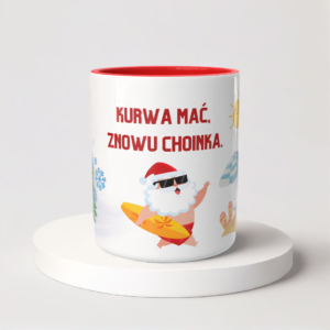 Świąteczny Kubek na Święta - Kurwa mać. Znowu choinka